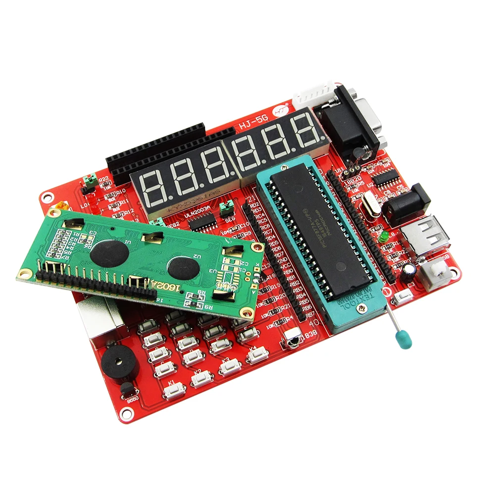 learning board PIC microcontroller experiment board PIC microcontroller development board 16F877A video tutorials