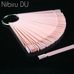 False Nail Tips Color Card Transparent Fan Finger DIY Nail Display Shelf Nail Art Practice Acrylic UV Gel Polish Manicure Tool