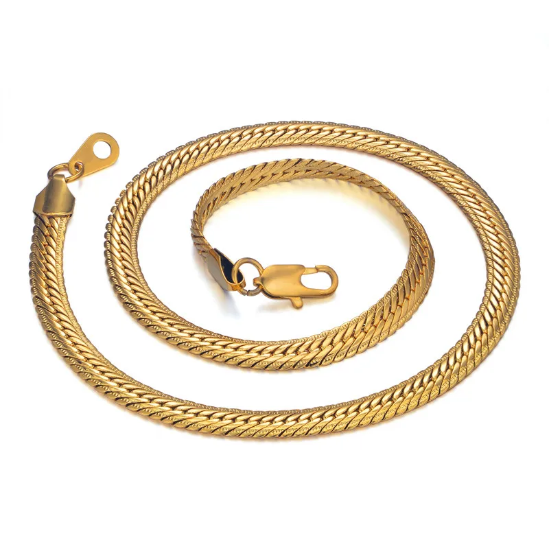 Hiphop Gold Kette Für Männer Hip Hop Kette Halskette 8MM Gold Farbe Curb Lange Kette Halsketten männer schmuck Colar Collier