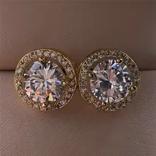 Women’s Crystal Round Stud Earrings #3