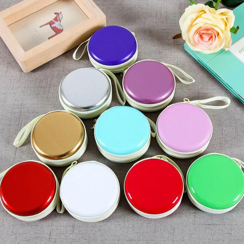 200pcs Creative Macarons Storage Box Coin Purses Mini Earphone SD Card Organizer Case Carrying Pouch ZA5406