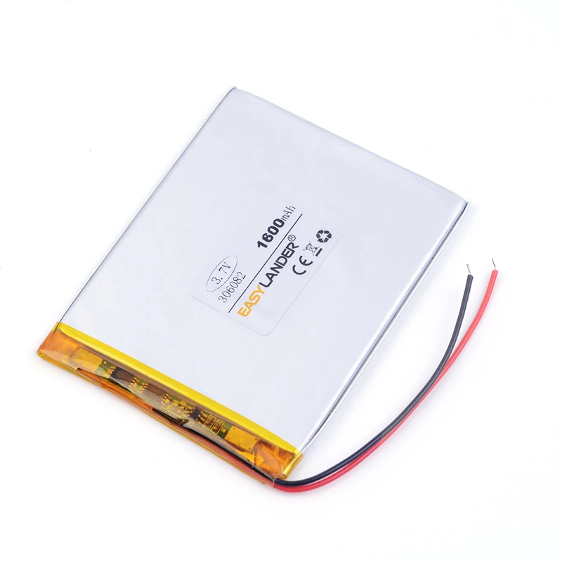 306887 3.7V 1900mAh Rechargeable Lithium Li-ion Polymer Battery For GPS DVR toys mp3 MP4 MP5 Speaker E-book tablet pc