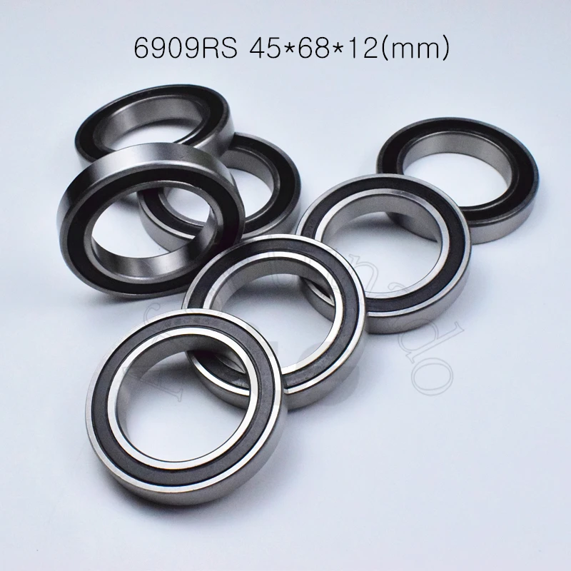 Bearings 1pcs 6909RS 45*68*12(mm) chrome steel Rubber Sealed High speed Mechanical equipment parts