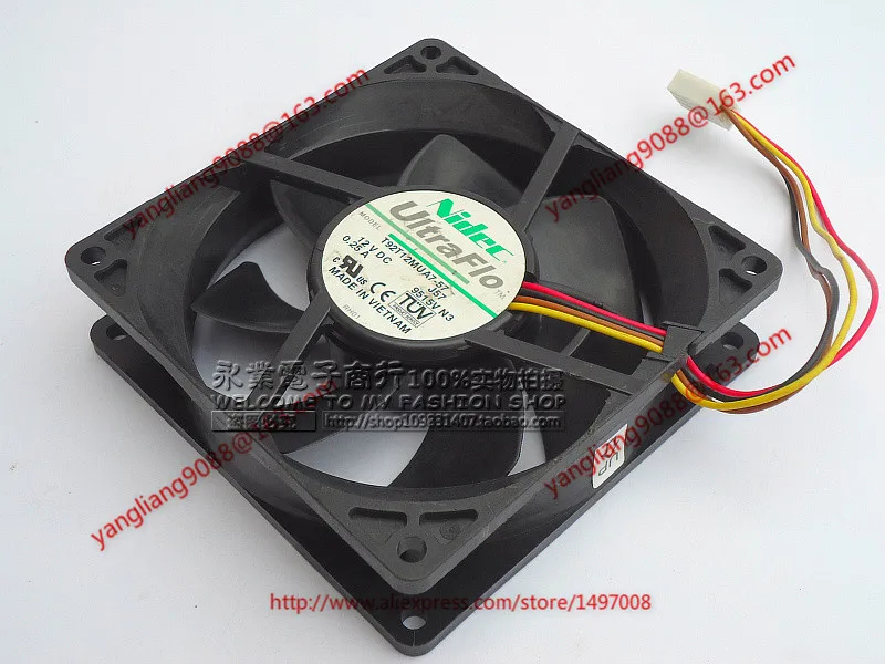 

Nidec T92T12MUA7-57 J57 DC 12V 0.25A 90x90x25mm Server Cooling Fan