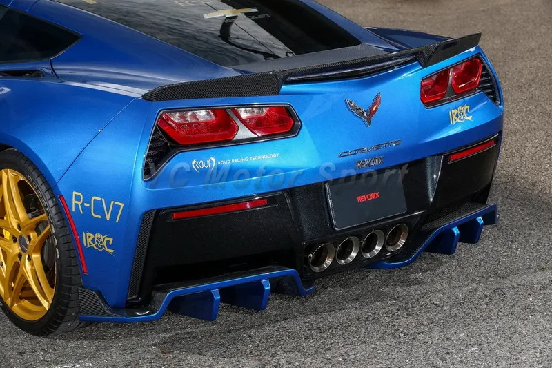 

Car Accessories Carbon Fiber Rear Diffuser 2pcs Fit For 2014-2015 C7 Revorix Style Rear Diffuser Lip