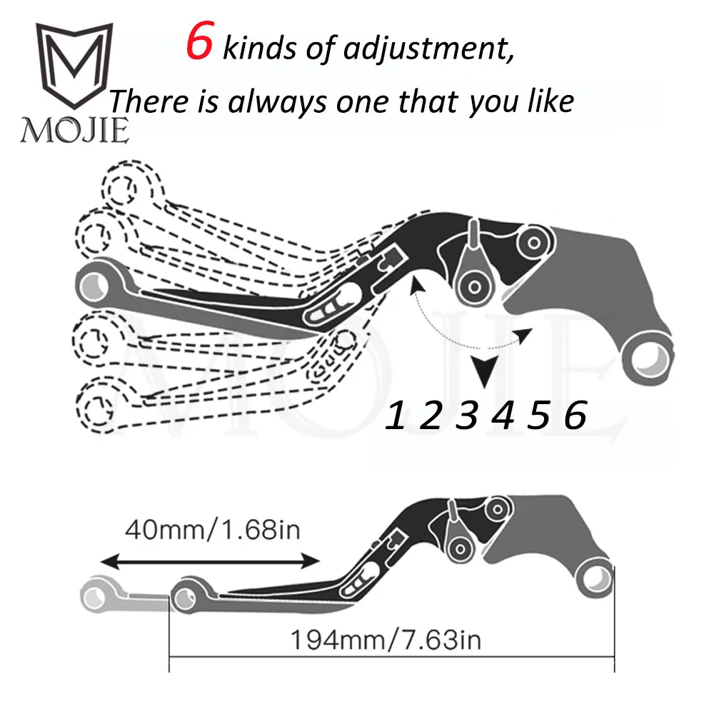 For Honda CBR 600 F2,F3,F4,F4i CBR600F CBR 600F 600 F 1991-2007 Motorcycle CNC Foldable Extending Brake Clutch Lever Handle