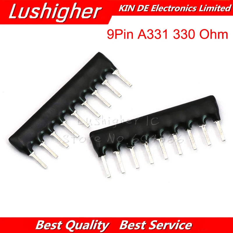 20pcs A331J DIP Exclusion 9pin A09-331J 330 Ohm A331J A331 330R  9A331 Network Resistor Array