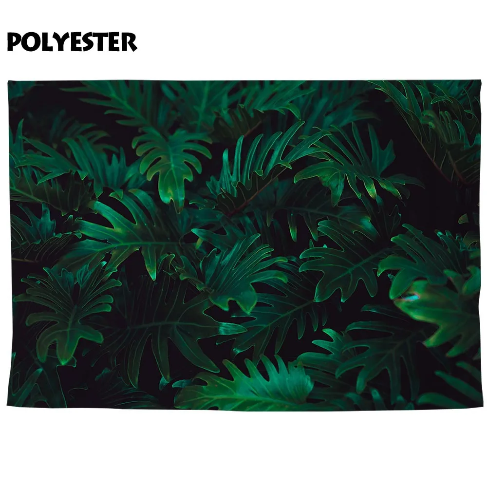 Funnytree изображением леса узора из точек и тропический зеленый экран листья природа летний день рождения джунгли вечерние тематический фон для фото