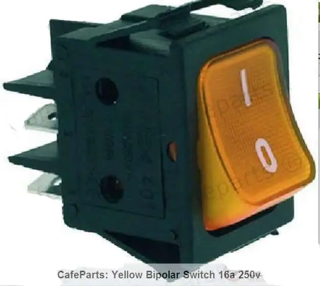 BEZZERA Bi-Polar Switches  Yellow Bipolar Switch 16a 250v