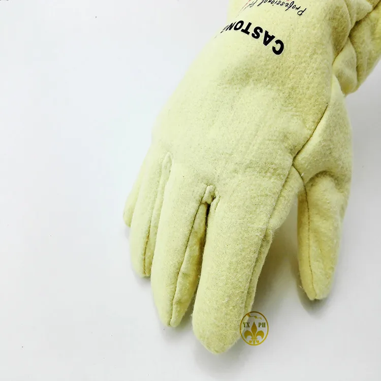 Fireproof gloves YEEE 500 degrees high temperature resistant gloves aramid heat insulation anti-scald cutting safety glove