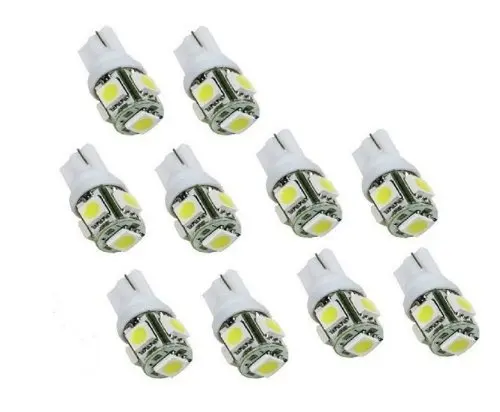 

2Pcs 24V White LED T10 501 194 168 W5W 5-SMD 5050 LED Auto Interior Wedge Light Bulbs Car Light Source Automobile Signal Light