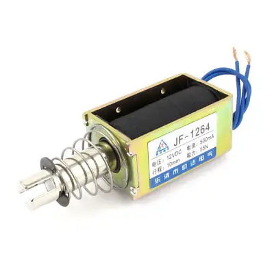 

DC12V/24V 500mA 10mm 55N Push Type Open Frame Actuator Solenoid Electromagnet JF-1264