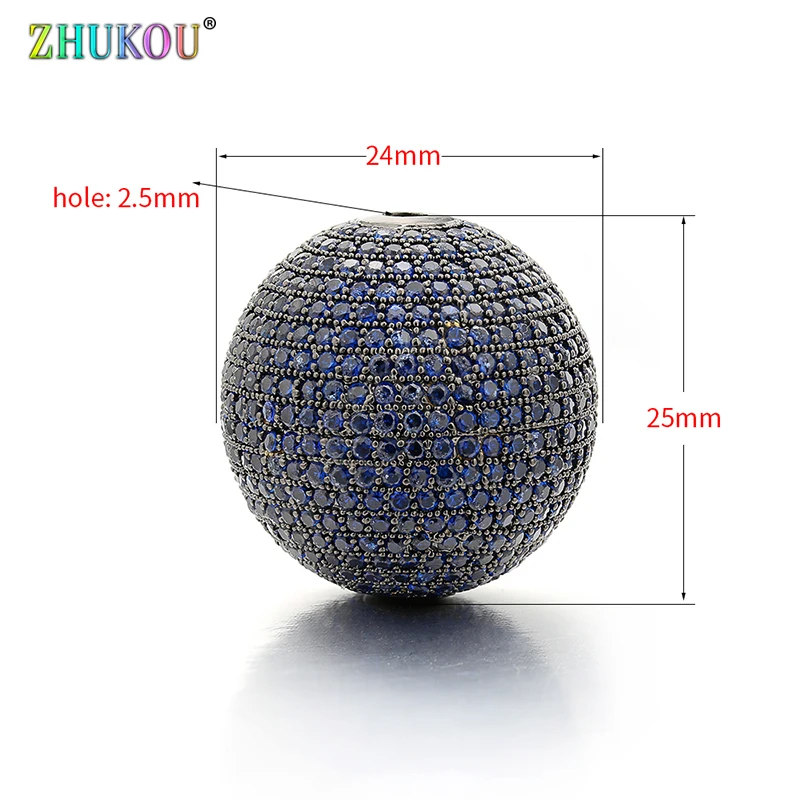 24*25mm New Fashion Brass Cubic Zirconia Oval Beads for DIY Jewelry Accessories Making, Gunmetal,Round shape Hole: 2.5mm, VZ183