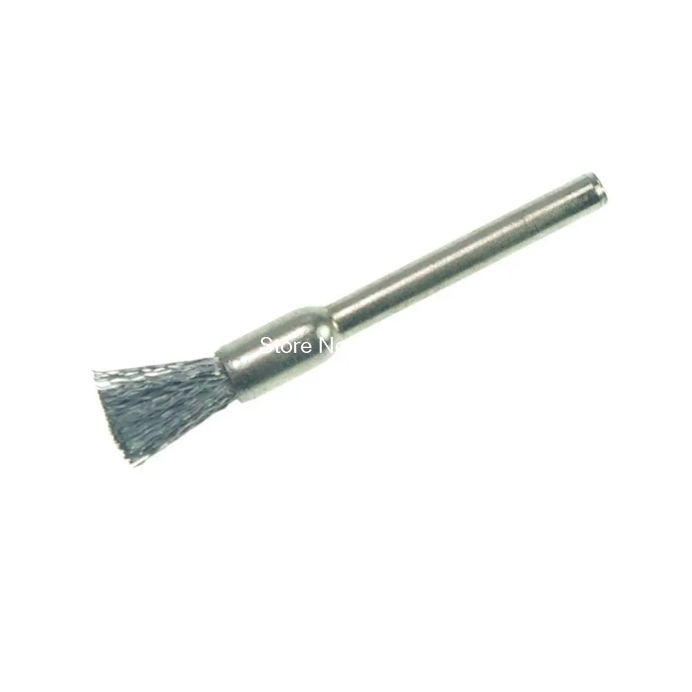 5pcs Pen Shape 5mm End Steel Wire Brush 3.2mm mandrel For Rotary Tools