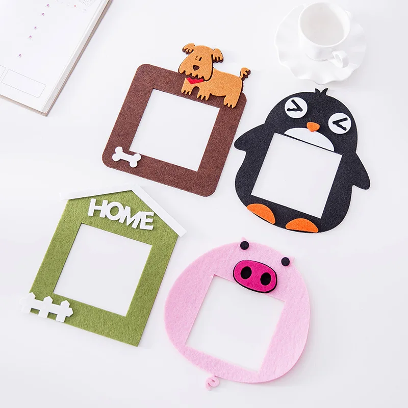 Cartoon Animals Felt Hollow-out Switching Sticker Cute Home Decoration Wall Decals Affixed Hollow Switch Socket Decor No Glue
