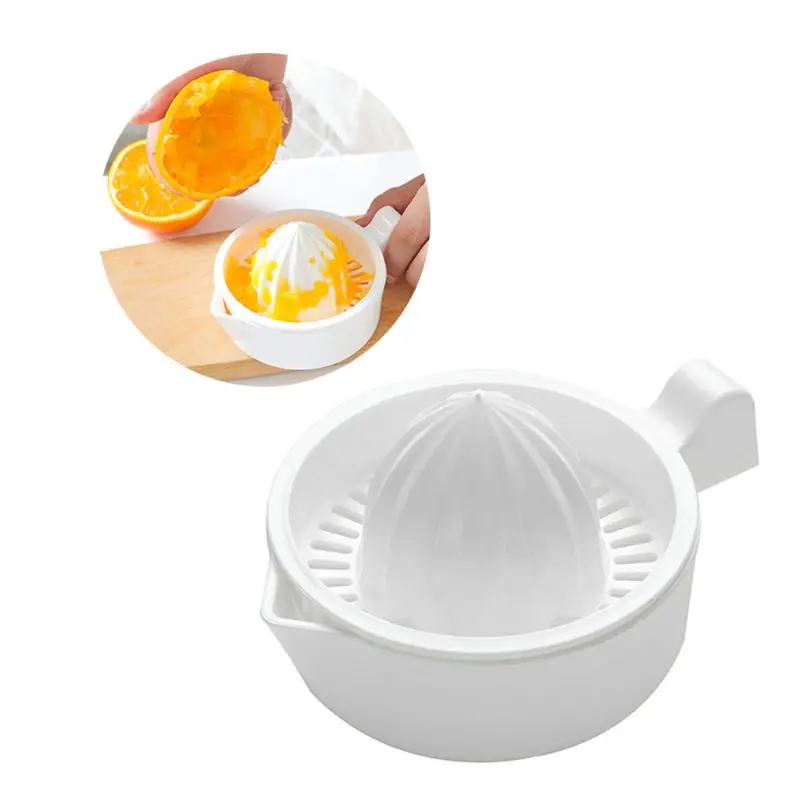 Mini Kunststoff Doppel Schicht Haushalt Citrus Entsafter Orange Lemon Fruit Squeezer Tasse Mit Gießen Auslauf Tragbare Küche