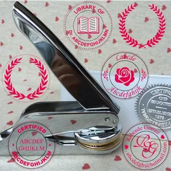 Customized Embossing Stamp with Personal Logo, Personalized Seal for Letter Head, Wedding Envelope, Gaufrage Stamp, 270Logo