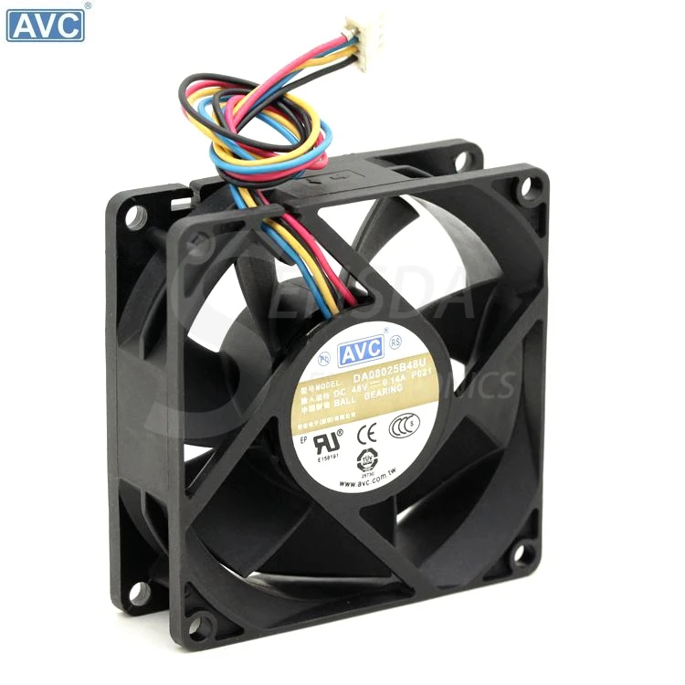 

For AVC DA08025B48U P021 DC48V 0.14A 4-wire 80x80x25mm server inverter industrial case cooling fans