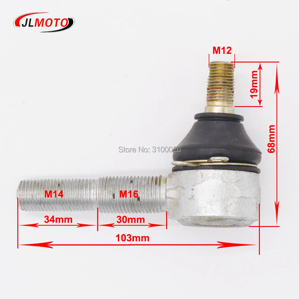 M10X16mm M12X60mm M16 Adjustable Ball joint Kit Fit For China 150cc 250cc 200cc electric ATV UTV Go Kart Buggy Parts