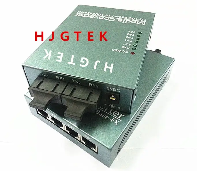 

2FX/4TX Fast Ethernet Fiber Switch 10/100Mbps Optical Media Converter Singlemode Duplex 4 UTP RJ-45 to SC Connector