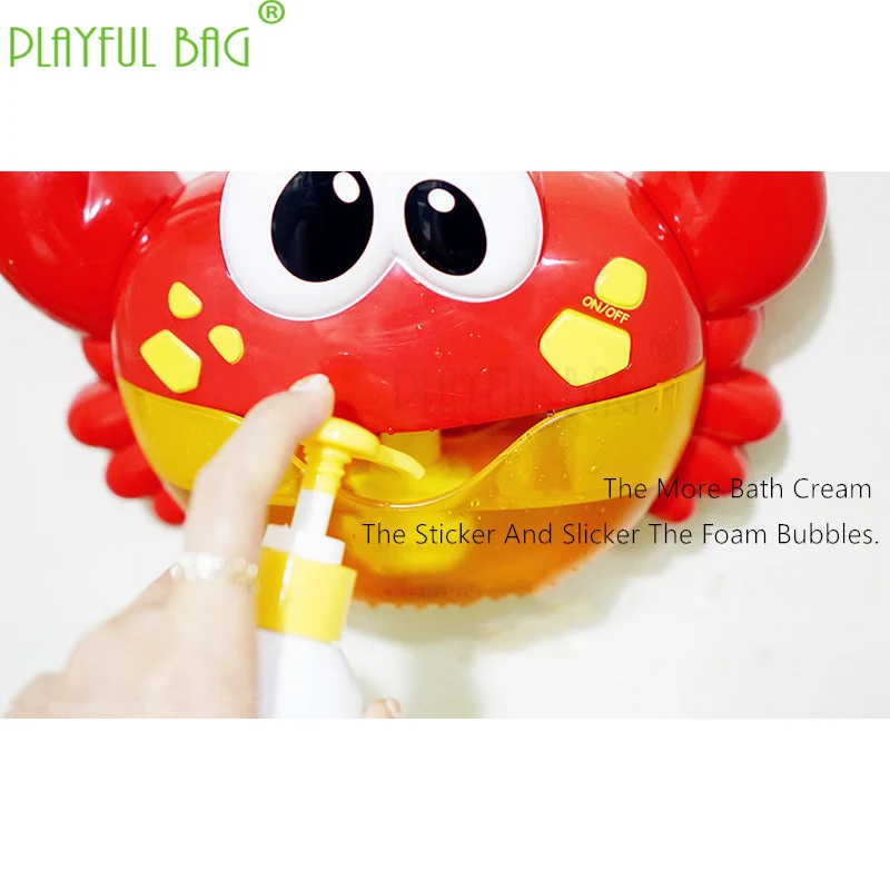 Crab bubble bathroom toys music foaming machine make children are no longer fed up with bathing bath time more interesting E01