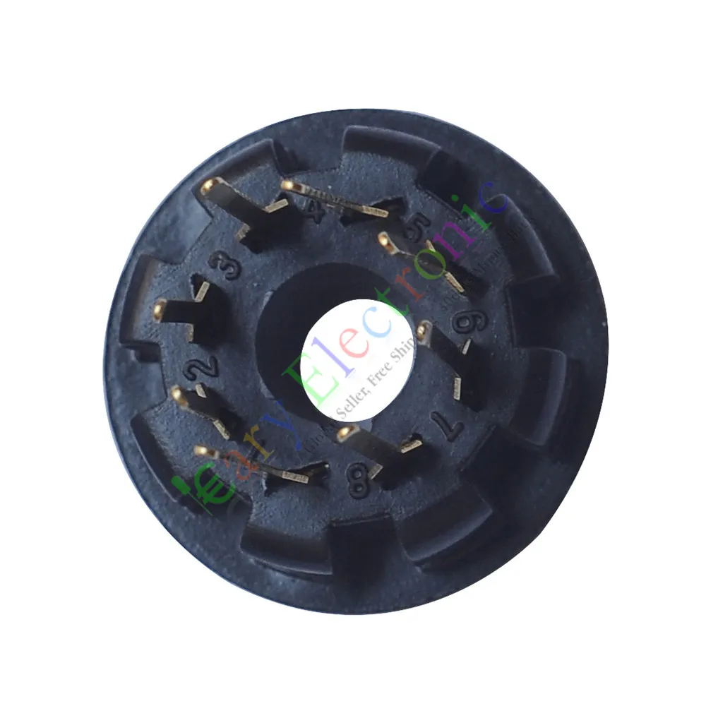 Valve de prise de tube à vide en bakélite dorée, 8 broches, EL34 KT88 6550 6SN7, audio radio, vente en gros et au détail, livraison gratuite, 4 pièces