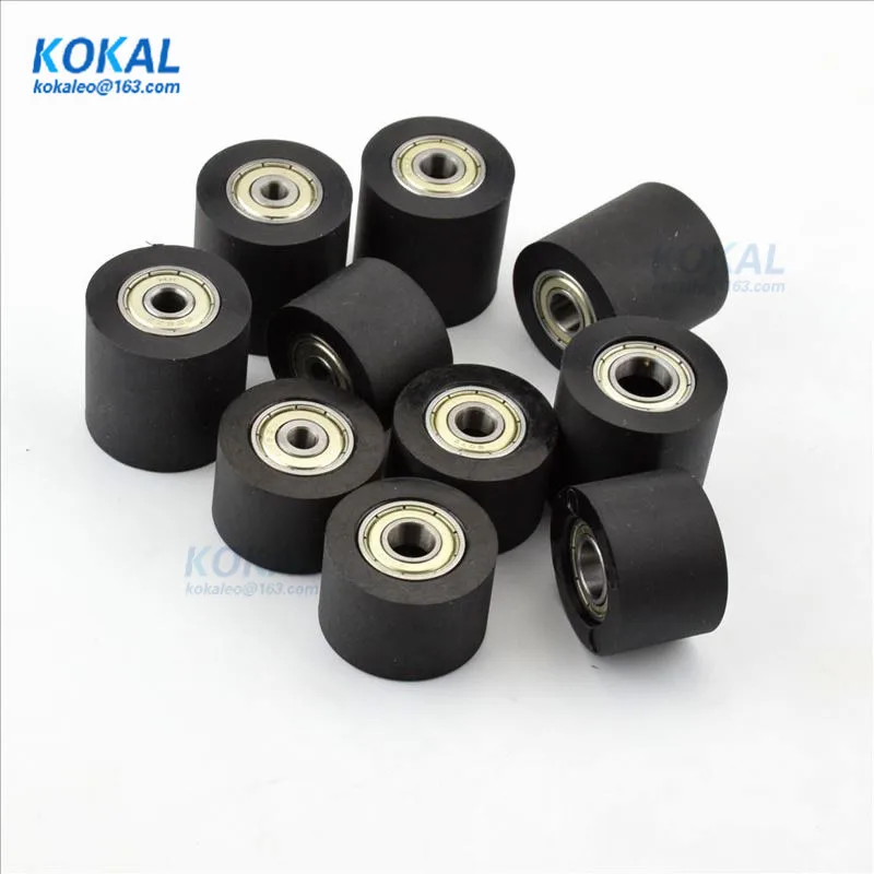 [PUT] TPU PU Rubber soft 626zz 626z double ball bearing guid rail driving medium wheel pulleys PU sliding bearing 30/35/40/46mm