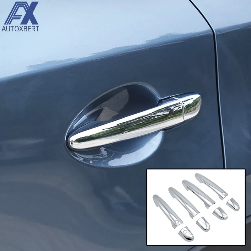 Ax Fit For Mazda 3 Axela Bm Chrome Door Handle Cover 2013 2014 2015 2016 With Smart Key Keyless Hole Trim Molding Overlay