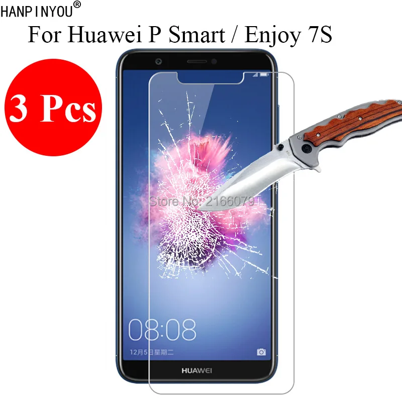 3 Pcs/Lot New 9H 2.5D Tempered Glass Screen Protector For Huawei P Smart  PSmart / Enjoy 7S 5.65