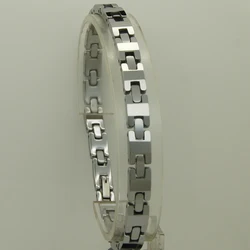 lady 6mm width geometrical facet link  classic hi-tech scratch proof tungsten bracelet