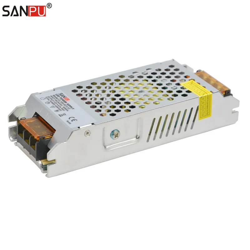 SANPU 24V 4A Power Supply 100W Constant Voltage LED Switch Mode Driver Transformer Slim Aluminum Indoor IP20 for LEDs Light Bars