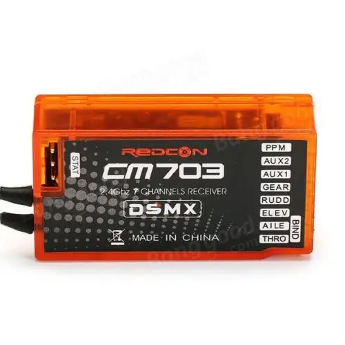 CM703 7 Channel 2.4Ghz RX Receiver with Satellite PPM & PWM Output Compatible with DSM2 and DSMX