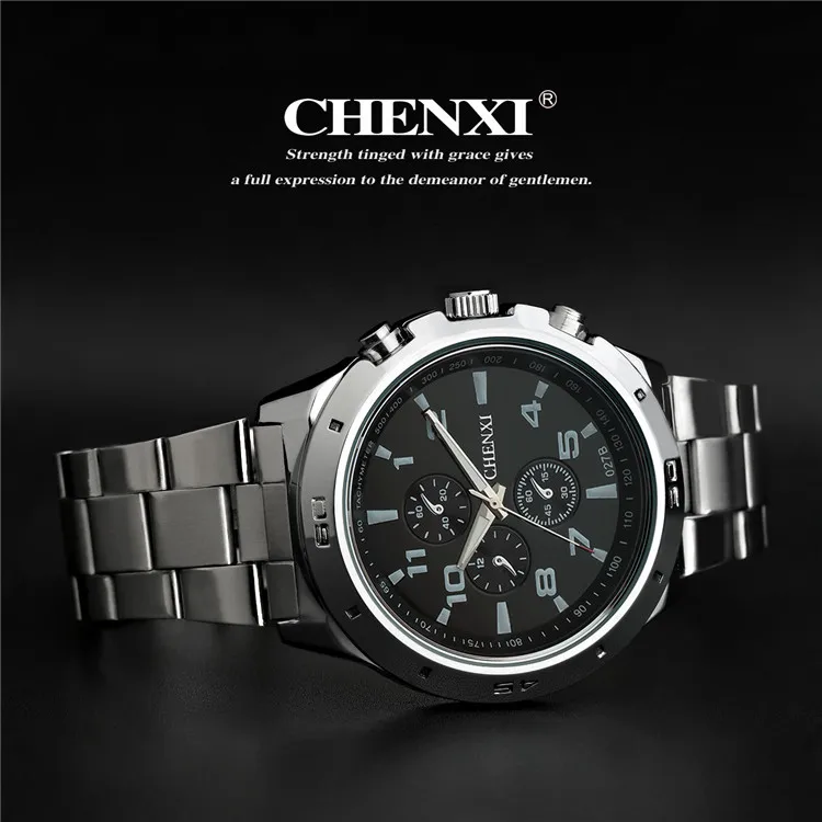 CHENXI Brand Top Original Men Watches Fashion Casual Business Male Wristwatch Stainless Steel Quartz Man Watch Relogio Masculino