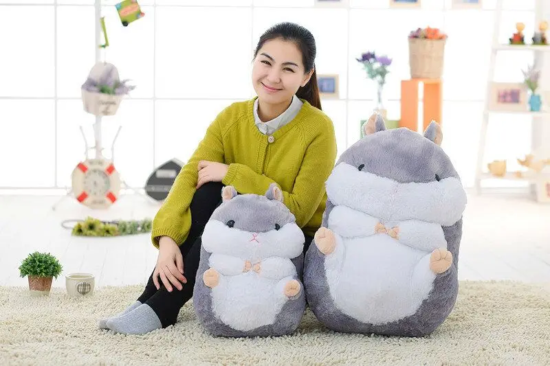 

cartoon gray hamster plush doll ,soft toy throw pillow home decoration birthday gift h2837