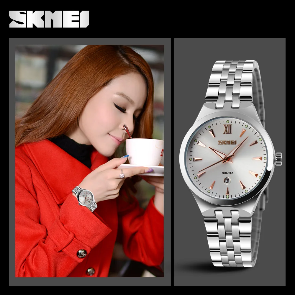 Watches Women Luxury Brand Watch SKMEI Quartz Wristwatches Fashion Sport Stainless Steel Casual Watch relogio feminino