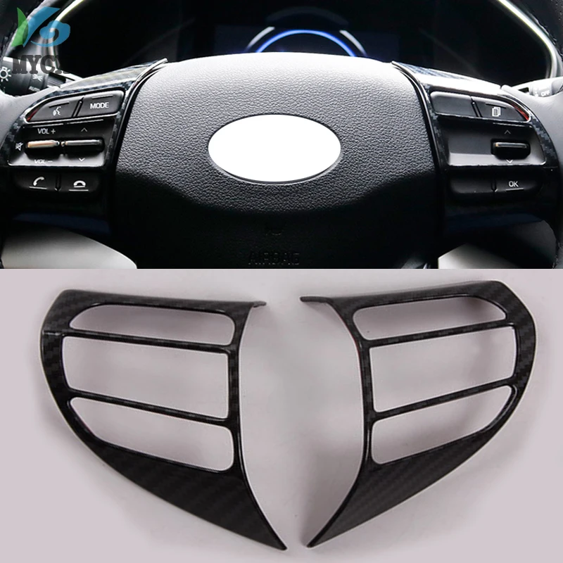 Steering Wheel Decoration Strip Frame Trim For Hyundai Lafesta 2018-2019 Carbon Fiber Style