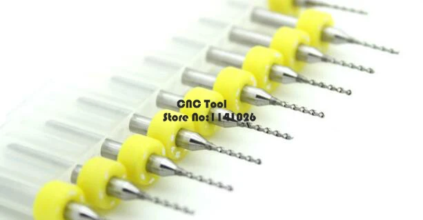 Darmowa wysyłka 10 sztuk 0.3mm-3.0mm Import wiertła z węglika PCB, drukuj płytka drukowana Mini CNC wiertło zestaw, narzędzia do obróbki drewna