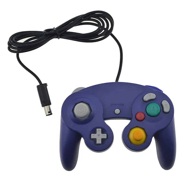 หลายสี Wired Controller สำหรับ Nintendo สำหรับ Gamecube คอนโซลจอยควบคุมเกมสำหรับ N-GC เกมคอนโซลควบคุม
