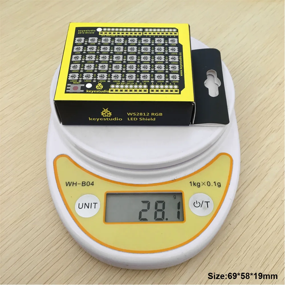 НОВЫЙ! Keyestudio 40 RGB LED WS2812 Пиксельный матричный экран для Arduino UNO R3