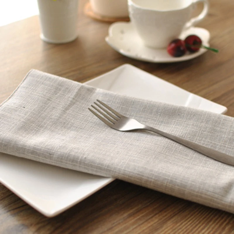 1 Piece Table Napkin Linen Single Side Napkin Cotton Napkins on The Table 30*40cm for Party Wedding Table Cloth Decoration