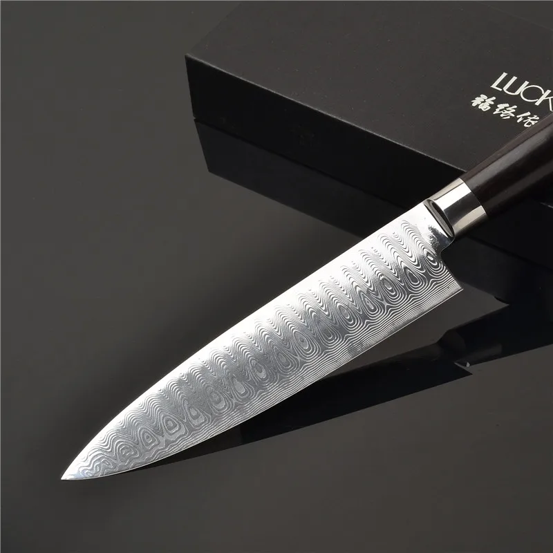 Long Lasting Sharp, Durable Luxury Ultimate Sharp Swedish Powder Steel Damascus Professional Chef Knife With Wood Handle