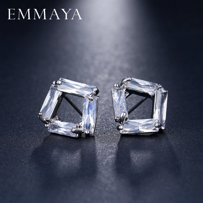 EMMAYA Brincos Fashion Unique Design Silver Color Cute Stud Earrings for Women