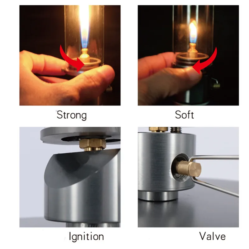 BRS Ourdoor Camping Tent Candle Lamp Portable Light Gas Lighting Camping Lamp Tent Gas Camp Lamp