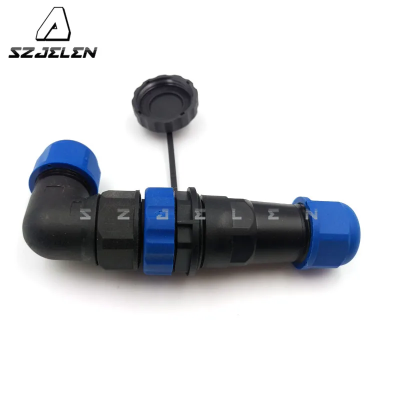 SD20TA-ZP ,90 Degree Elbow Waterproof Connectors 2 Pin, Cable Docking Connector Male And Female Rat, Device Power Plug Socket