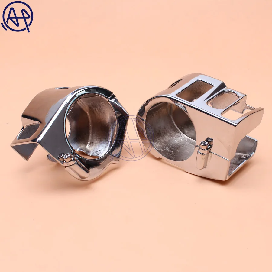 Motorcycle Handlebar Switch Housing Cover Chrome  Aluminum For Yamaha XVS V-Star 1100 Classic+Silverado/XVS1100 Clasic 99-12