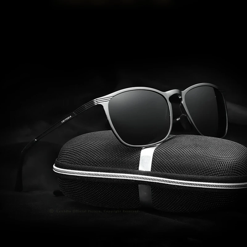 VEITHDIA Sunglasses Unisex Retro Aluminum Magnesium Brand Polarized Lens Vintage Eyewear Accessories Sun Glasses Men/Women 6630