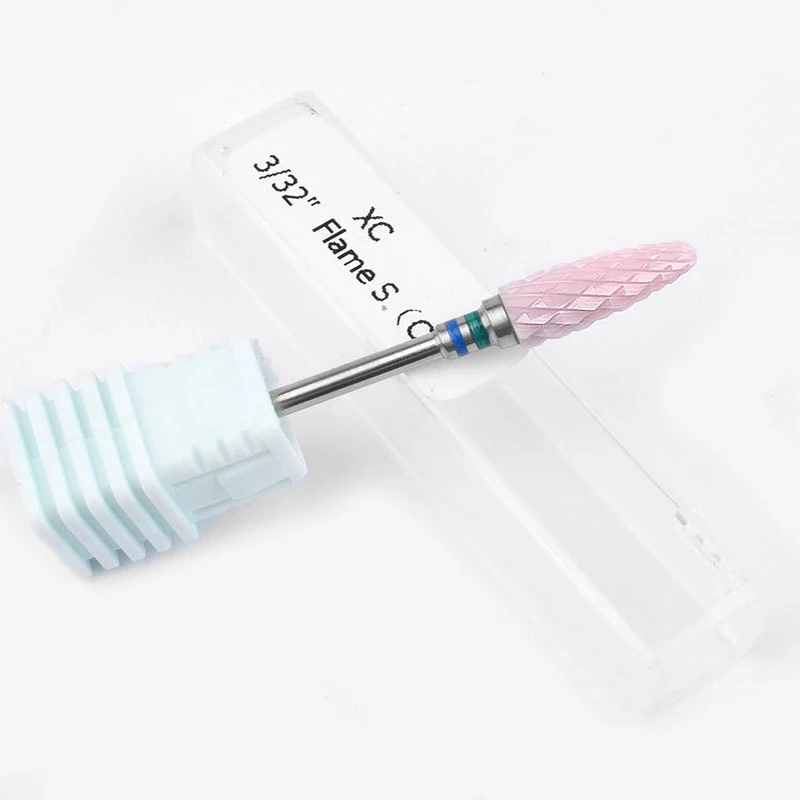 Pink Ceramic And Tungsten Nail Drill Bit for Electric Nail Drill Manicure Machine Cutter Bit Accessory