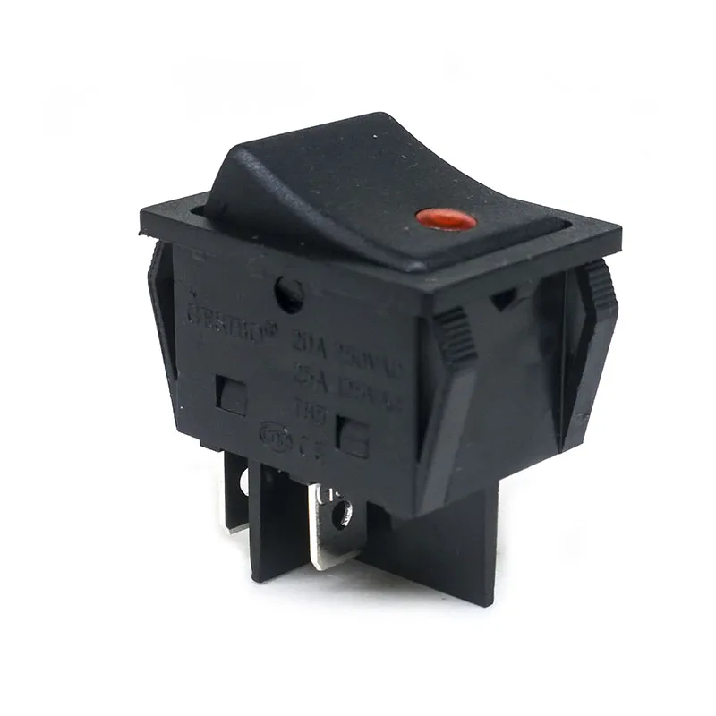

31*25mm Lamp Light 4 PIN DPST Snap-in ON OFF Position Snap Boat Rocker Switch 20A 250V Copper feet