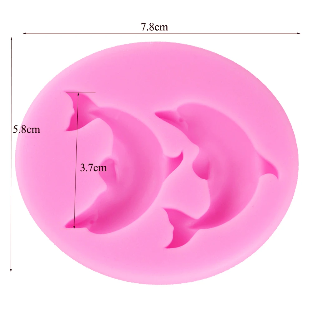 C204  Mermaid Dolphin Silicone Mold Ocean Sugar Candy Chocolate Gumpaste Baking Mould Fondant Mold Cake Decorating Tools