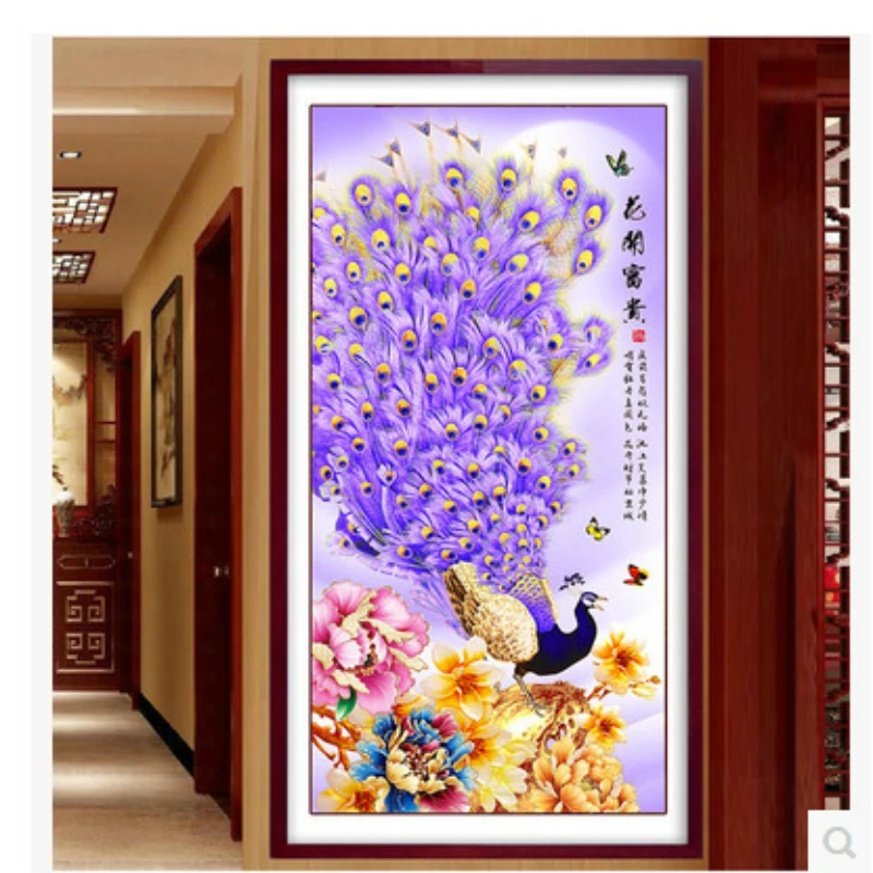 

Diamond Embroidery Mosaic Painting Cross Stitch Special Shaped Alien Full Peacock Opening Peony DIY 5D/3D Sale Decoration Gift